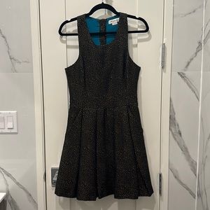 Black and gold cocktail dress